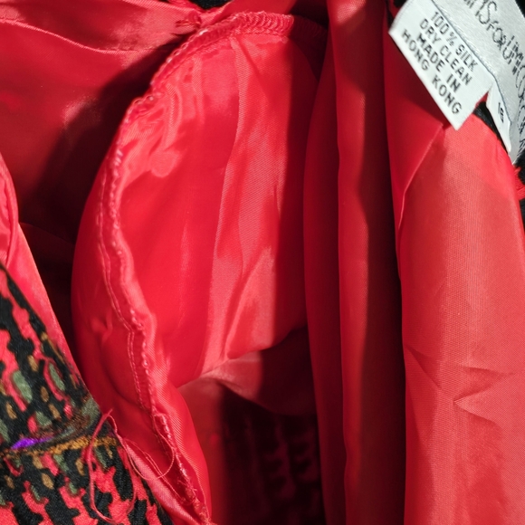 VTG 80's s ANNE CRIMMINS FOR UMI COLLECTIONS 100% SILK FLORAL SKIRT BLAZER 16 - Picture 11 of 16